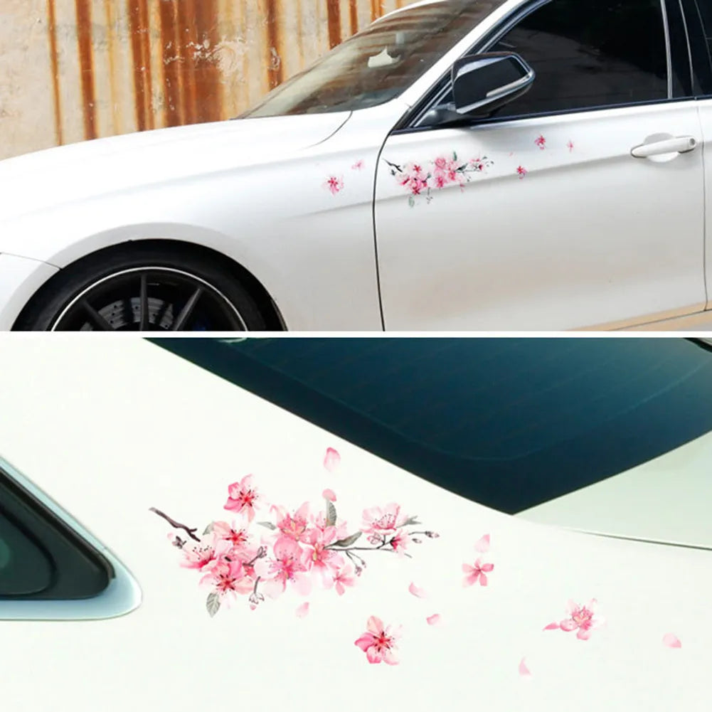 Pink Cherry Blossom Vinyl Car Sticker