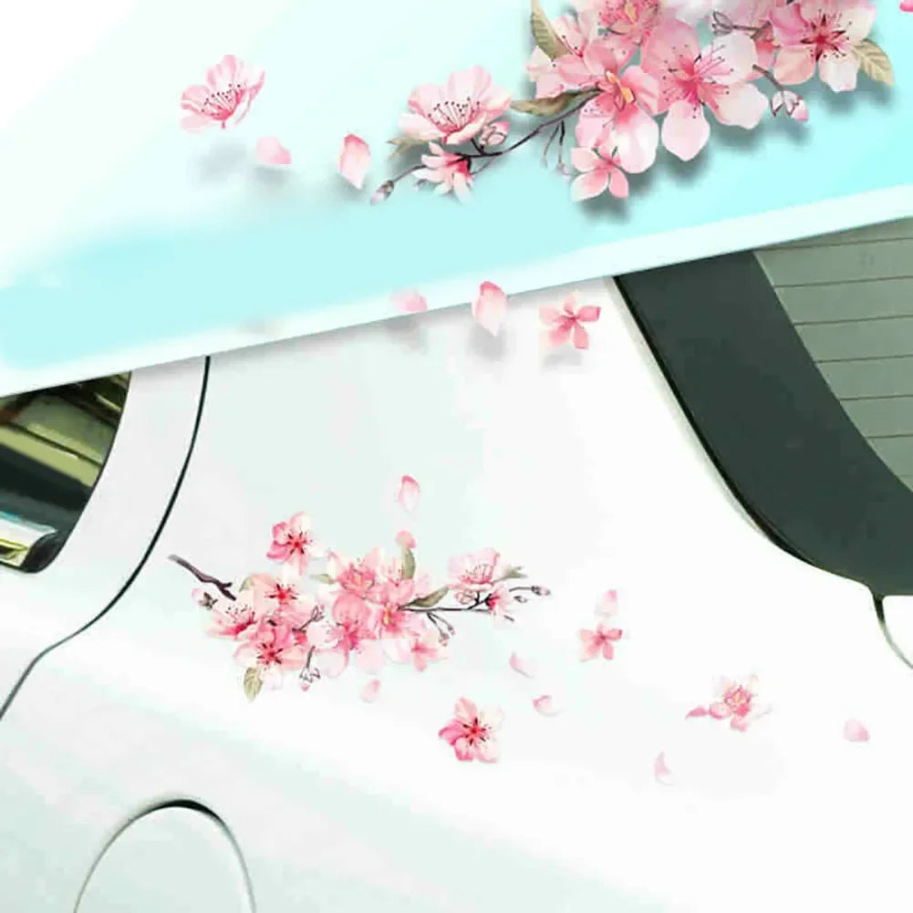 Pink Cherry Blossom Vinyl Car Sticker