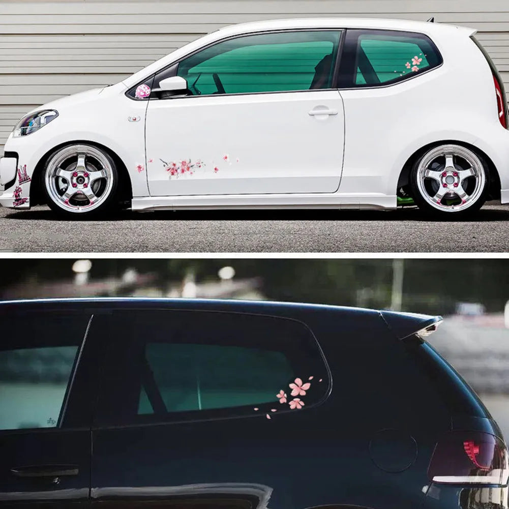Pink Cherry Blossom Vinyl Car Sticker