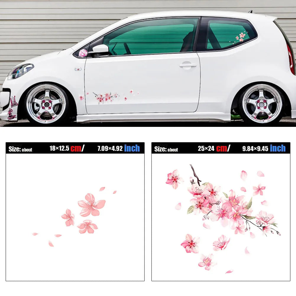 Pink Cherry Blossom Vinyl Car Sticker