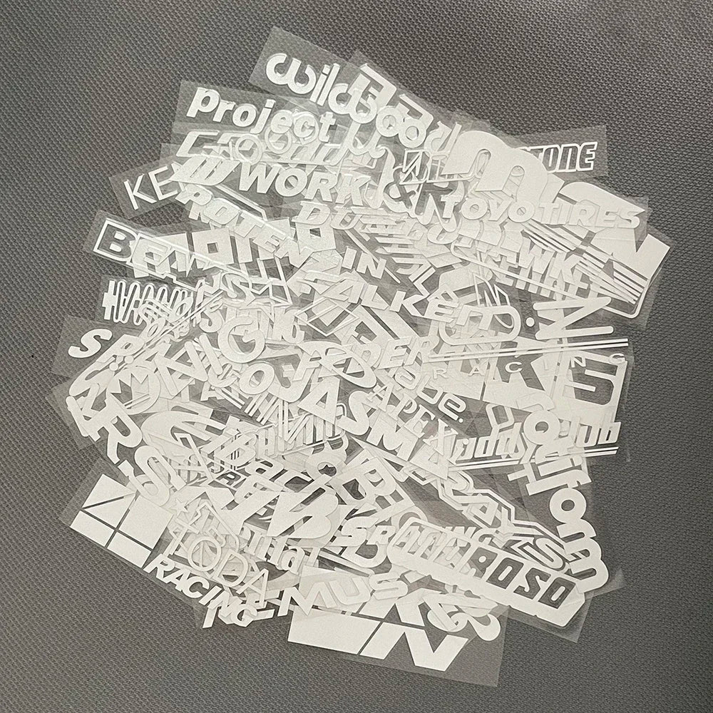 Reflective Random 15pcs Racing Sponsor Stickers Set