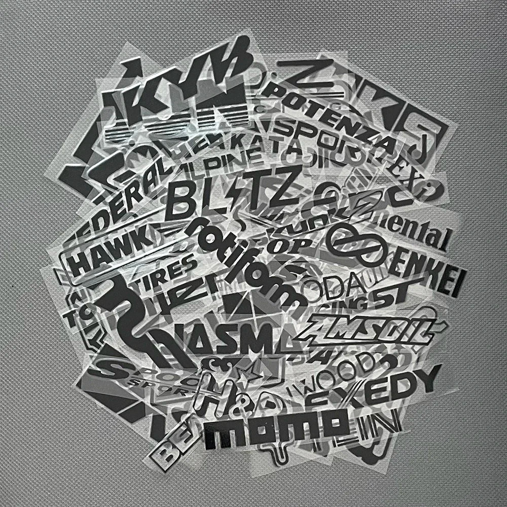 Reflective Random 15pcs Racing Sponsor Stickers Set