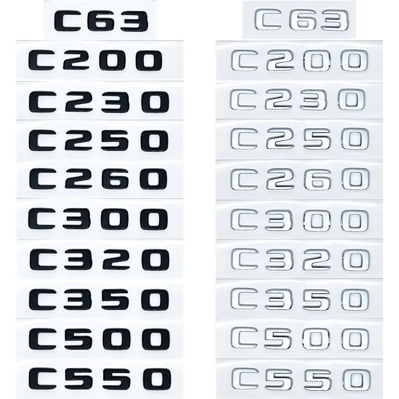 Mercedes Benz C Class Badge Emblem Stickers