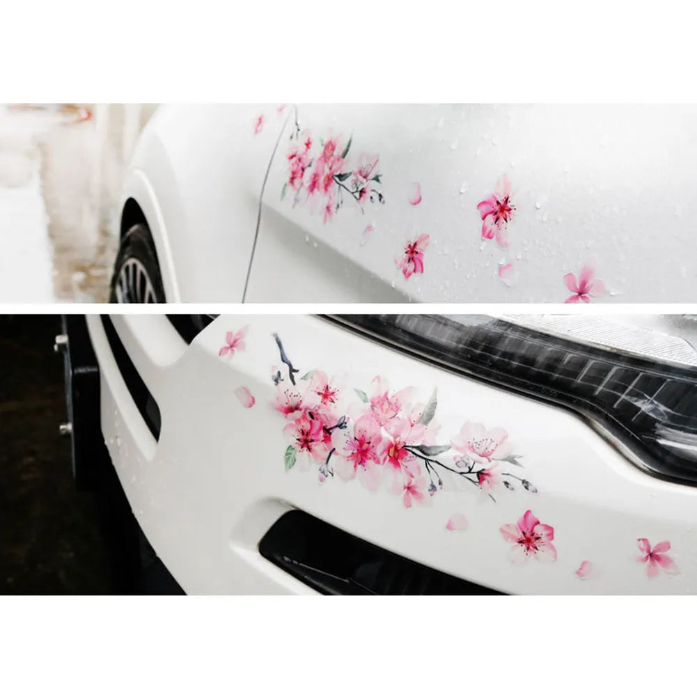 Pink Cherry Blossom Vinyl Car Sticker