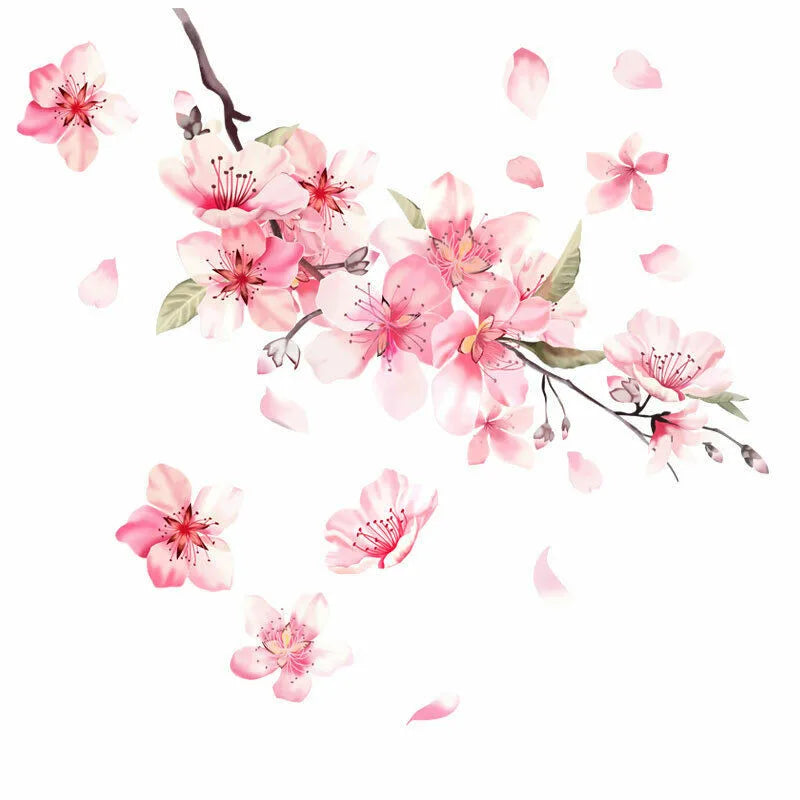 Pink Cherry Blossom Vinyl Car Sticker