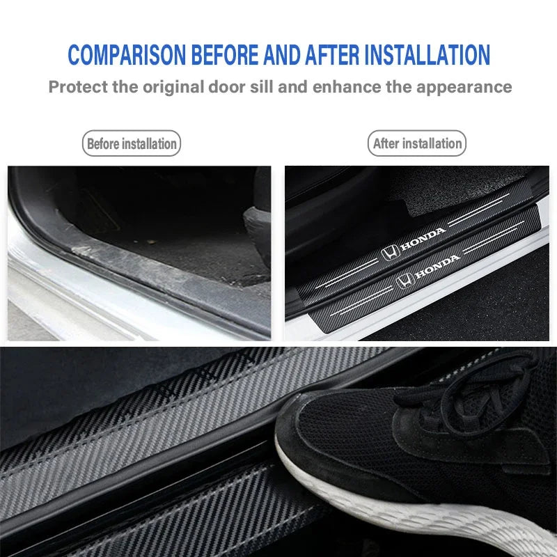 Honda Adhesive Carbon Fiber Door Jam Strips