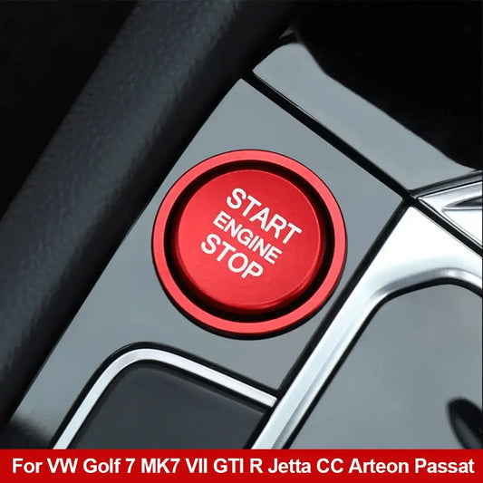 Car Engine Start Button Ignition Key Ring Cover Trim