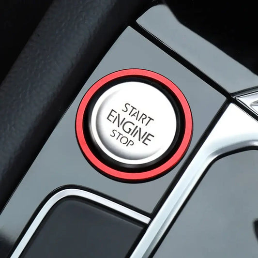 Car Engine Start Button Ignition Key Ring Cover Trim