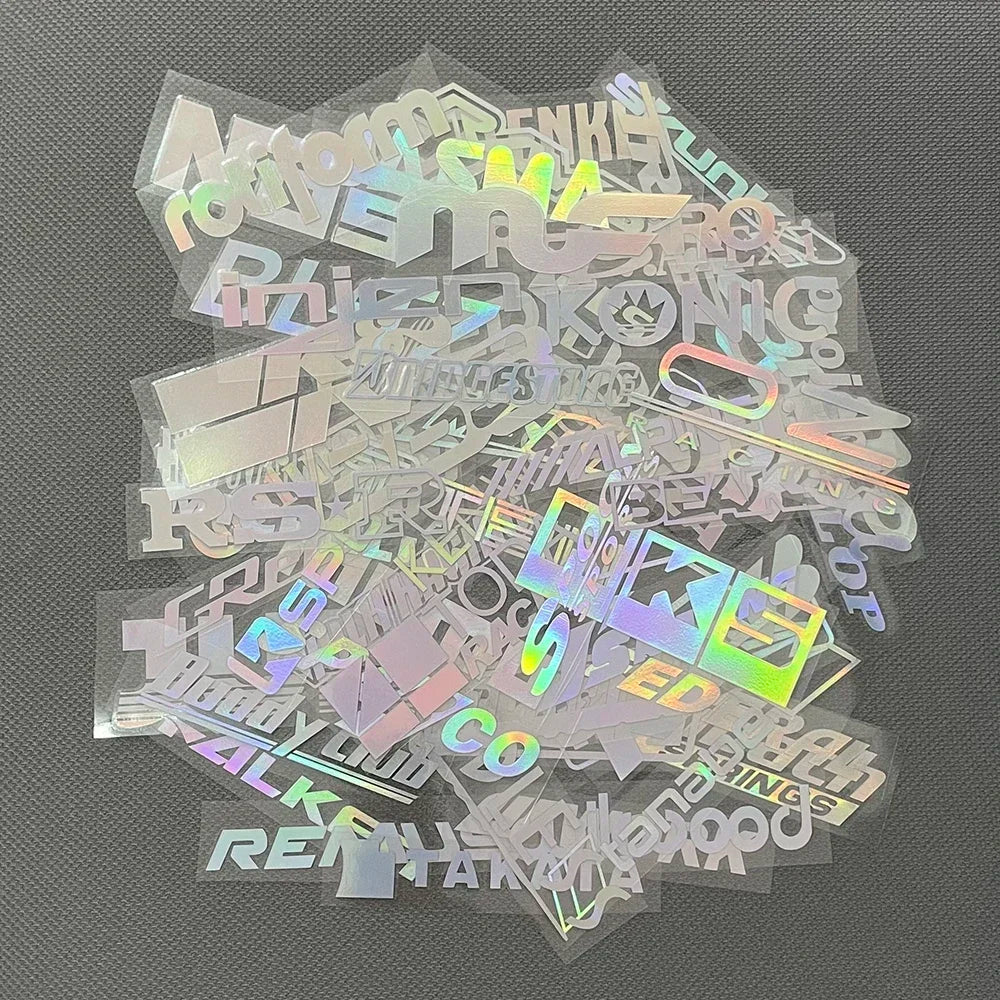 Reflective Random 15pcs Racing Sponsor Stickers Set
