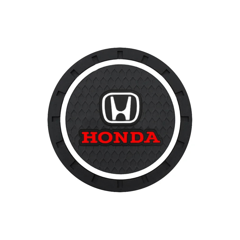 1/2Pcs Non-Slip Car Coaster Water Cup Slot Mat Drink Pad Bottle Holder For Honda Civic Type R FK8 Type S Car Styling Accessories