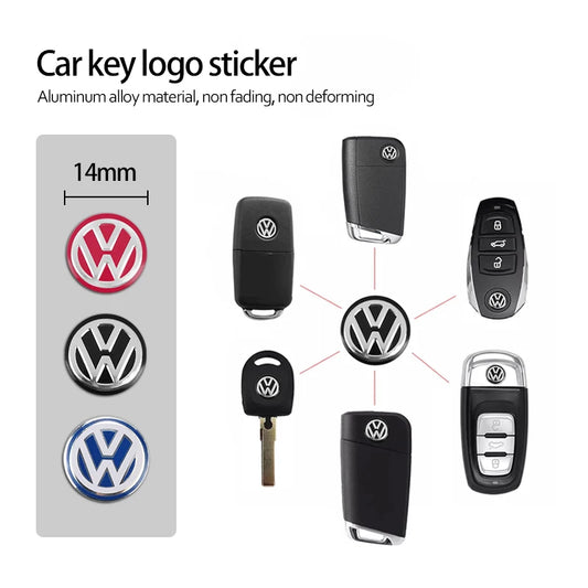 10pcs Volkswagen Key Fob Stickers