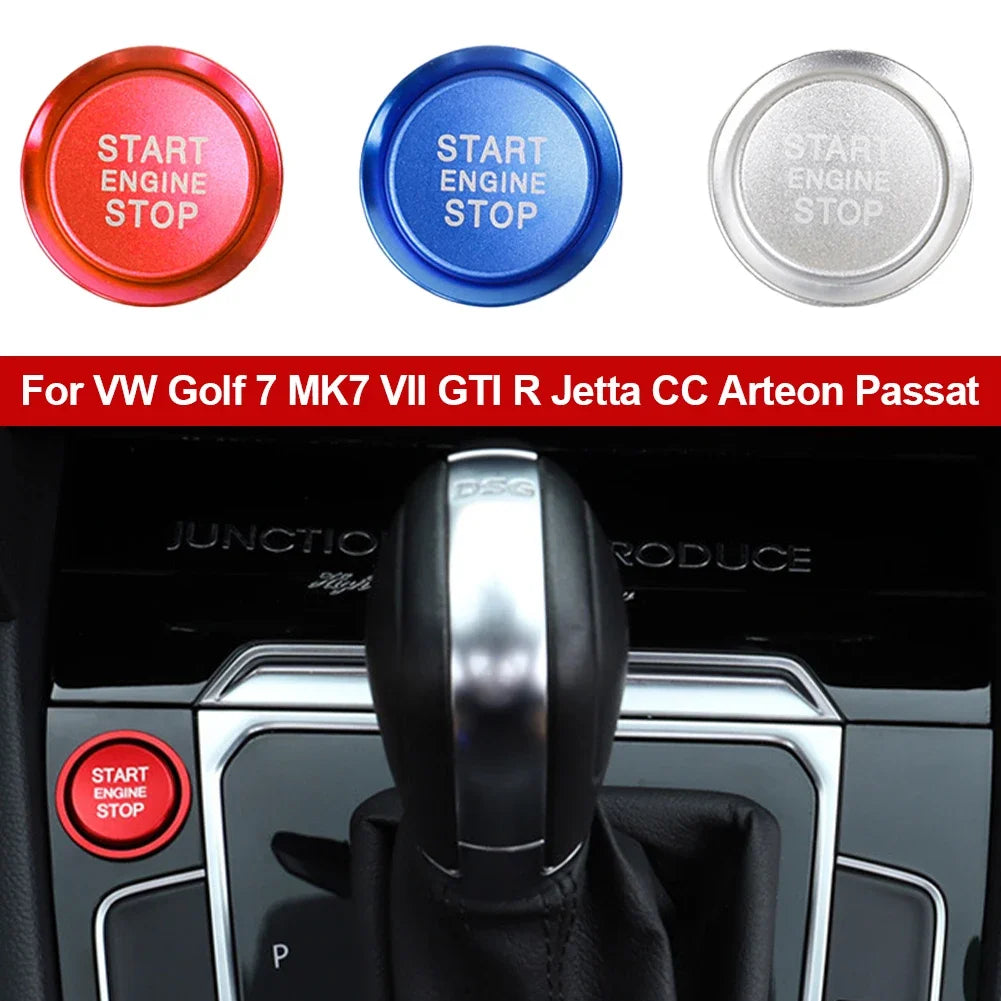 Car Engine Start Button Ignition Key Ring Cover Trim