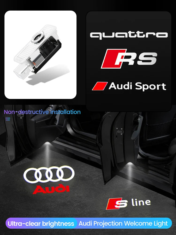 Audi Car Door Welcome Projector Lights